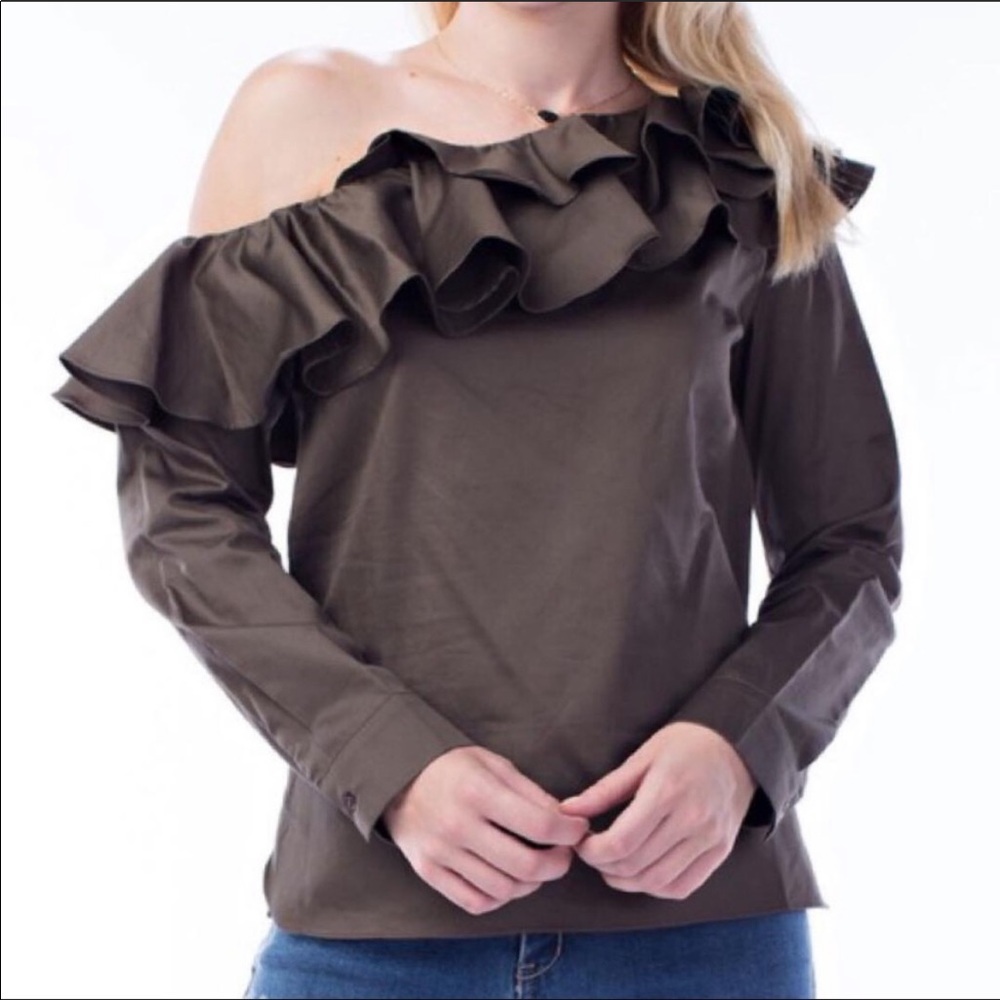 Off the shoulder blouse.